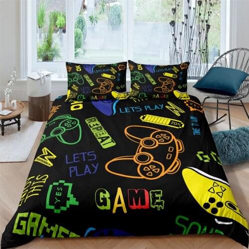 Home Living Luxury 3D Game Controller Print 2/3Pcs Comfortable Duvet Cover PillowCase Bedding Sets Queen and King EU/US/AU Size
