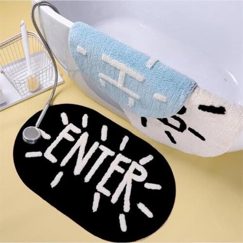 Home Bath Mat Non-slip Bathroom Carpet Soft Fleece Super Absorbent Entrance Doormat Toilet Floor Decor Kitchen Bedroom Mat Rug