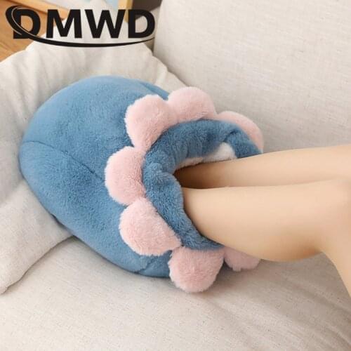 DMWD 220V Electric Foot Warmer Portable Heated Feet Warm Slippers Heating Shoes Winter Dormitory Clothes Dryer Drying Pad