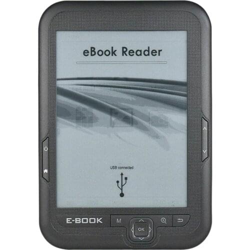 6 Inch 16GB Ebook Reader E-Ink Capacitive E Book Light Eink Screen E-Book E-Ink E-Reader MP3 with Case, WMA PDF HTML