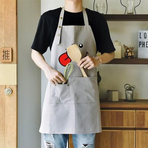 Apron men and women funny home kitchen baking cooking nail tea shop florist male waist apron logo print