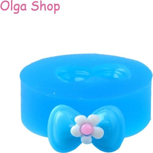 FYL248 Flower Bow Silicone Mold Fondant Sugarcraft Cake Decorating Gum Paste Icing Candy Resin Soap Wax Chocolate