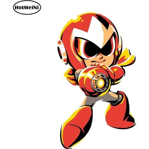HotMeiNi 13cm x 7.7cm for Proto Man Car Stickers Arcade Games Anime Decal Graphics Vinyl DIY Laptop Bumper Car Accessories