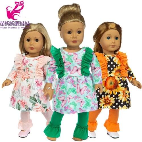 18 Inch girl Doll Clothes trousers Set for 45cm Reborn Baby Doll elastic Clothes 18" Girl Doll outfit