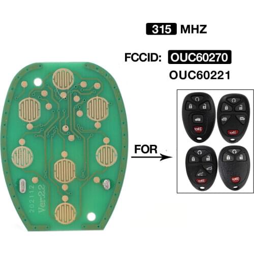 Kutery 315Mhz Keyless Entry Remote Auto Key Fob For Chevrolet Tahoe Traverse GMC Yukon 2007-2014 15913427 Replacement