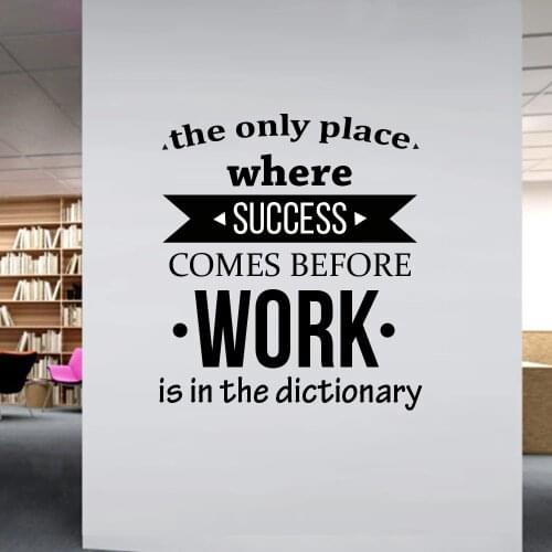 Motivational Quotes Wall Sticker For Library Reading Room Interior Decor Window Decal Success In The Dictionary Words Mural M996