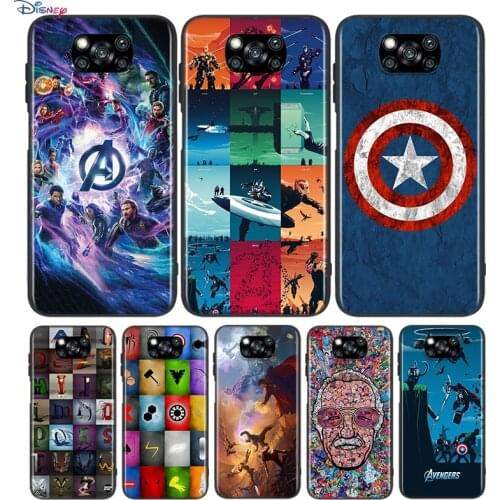 Avengers Marvel For Xiaomi Poco X3 NFC M2 X2 F2 F3 C3 M3 F1 Pro Mi Play Mix 3 A3 A2 A1 6 Lite Soft Phone Case