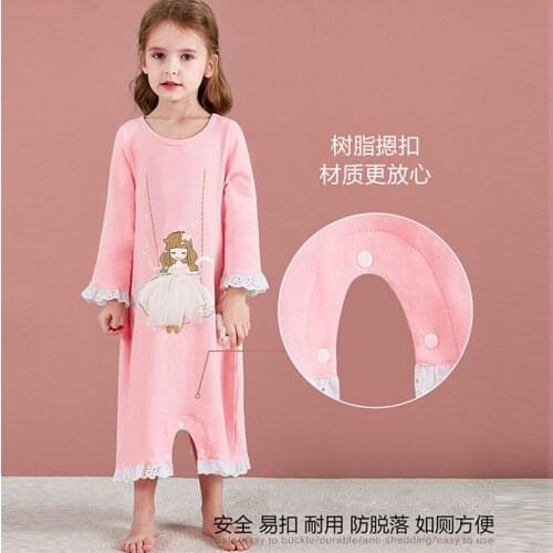 Girls Nightdress Thin Pure Cotton Baby Princess Pajamas Spring And Autumn Long Sleeve Summer Home Wear Robe De Soiree