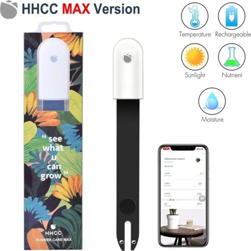 New HHCC Max Version Flora Monitor Garden Flower Care Smart Tester Sensor Plant Grass Soil Water Fertility Gardening Detector