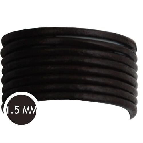 Leather product wholesale genuine leather cord dark coffee round leather cord, sold 50M/roll