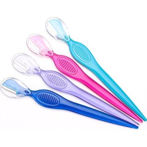 Plastic Handle Eyebrow Trimmer Made of Stainless Steel Makeup