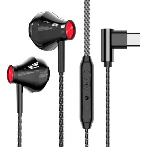 4D Stereo Surround Sound Earphones In-ear Wired Headphones With Microphone Noise Cancelling Earbuds Volume Control For Xiaomi