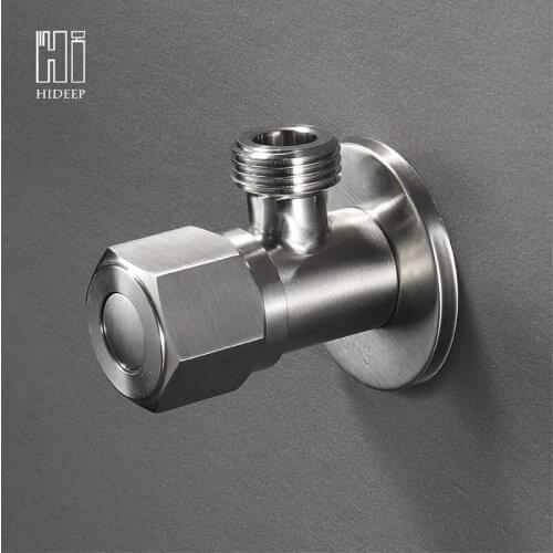 HIDEEP SUS 304 Stainless Steel Angle Valve Bathroom Hardware Filling Valve Toilet Angle Valve Kitchen Bathroom Accessories