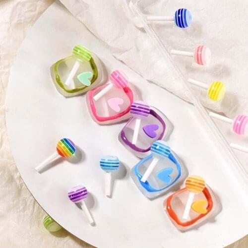 Lollipop Nail Art Jewelry Decoration Summer Color Mixed Mini Lovely Cartoon Candy Nail Art Accessories Manicure Decoration