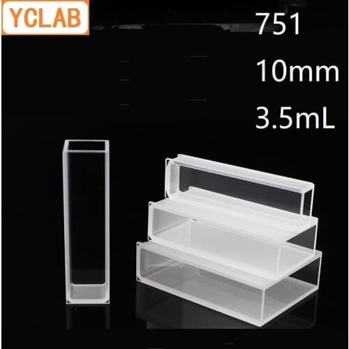 YCLAB 10mm Cuvette 751 Glass Cell Colorimeter 3.5mL Laboratory Chemistry Equipment