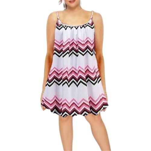 4XL 5XL Big Swing Loose Beach Dress Women Summer Boho Dresses Sexy Sleeveless Floral Print Plus Size Casual Mini Dress Vestidos