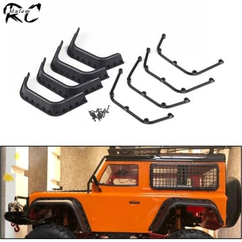 1 Set RC Car Mud Fenders Flares Widen Wheel Eyebrow for 1/10 RC Crawler D90 D110 Defender Body Upgrade Parts