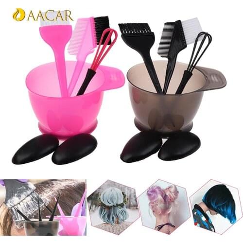 1set Dye Mixer Hair Tint Dying Coloring Applicator Salon Tool Simple Hair Dyeing Set Hair Color Dye Bowl Comb Brushe Tool Kit
