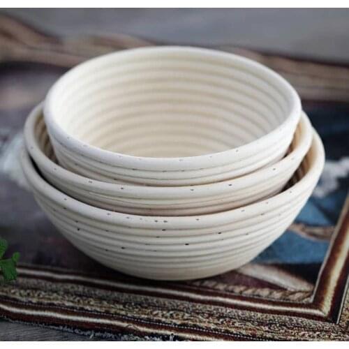 1 Piece Round Bread Proofing Basket Banneton Proving Handmade Products Proving basket for growing bread