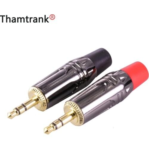 10pcs/lot Jack 3.5mm 3 Pole Stereo Male Plug Audio Connector 24K Gold Plated Headphone 3.5mm Plug Wire Connectors