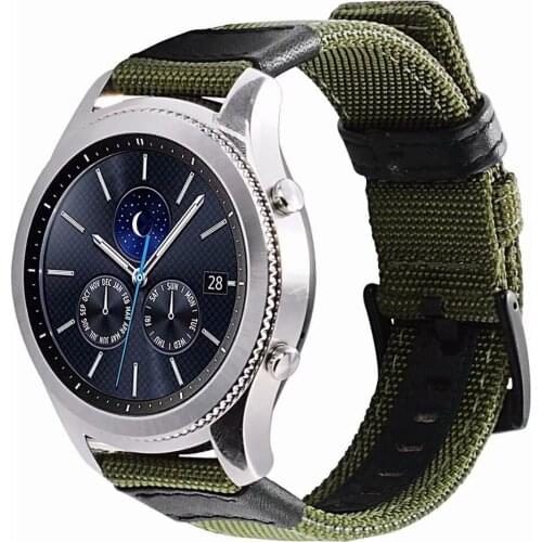 20mm 22mm Huawei GT Canvas Nylon Loop for Samsung Gear Sport S2 S3 Galaxy Watch 42/46mm Jeep Strap for Huami Amazfit Pebble Time