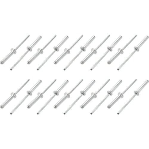 UXCELL 20Pcs Blind Rivets 3.2 x 17/19/21mm Aluminum Open End Blind Rivet Fasteners For Buildings Aircraft Machines Hardware