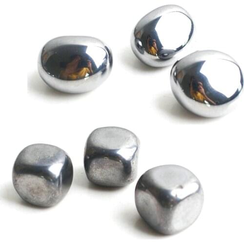 High Qualit Natural Terahertz Chakra Crystal Square Shape Pendant Tumbled Stone Gemstone Gravel Reiki Healing Stone Home Decor