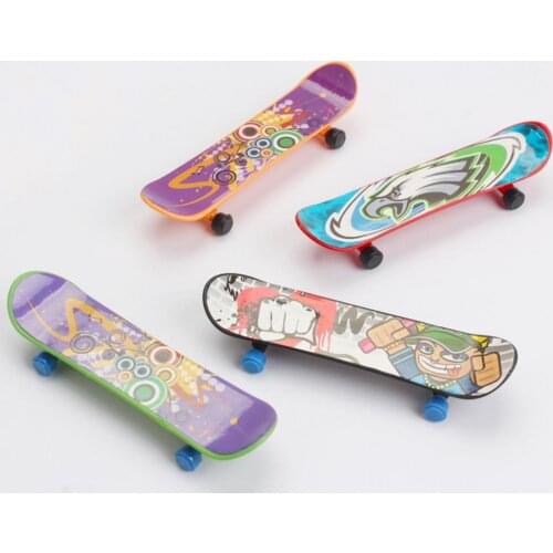 5Pcs Innovative Printing Alloy Stand FingerBoard Skateboard Mini Finger Boards Skate Truck Finger Skateboard For Kid Toy