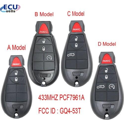 3B/ 4B /5B Remote Key Fob for Dodge RAM 1500 2500 3500 4500 With Remote Start 433MHZ PCF7961A FCC ID : GQ4-53T