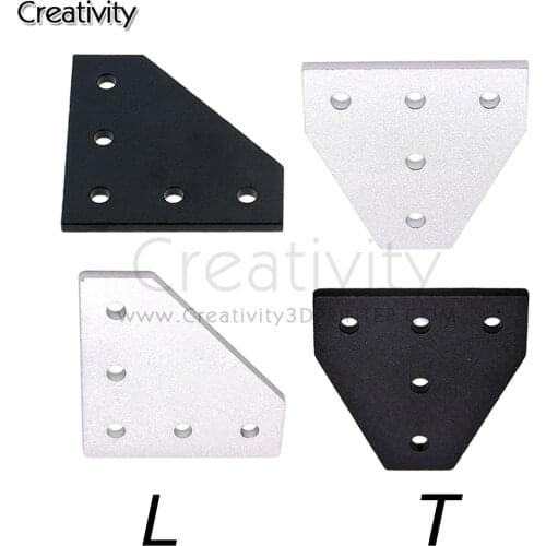 CNC 5 holes 90 degree joint board plate corner angle bracket connection strip for 2020 aluminum profile 1pcs