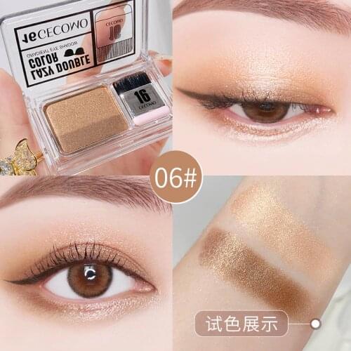 Double Color Gradient Lazy Eye Shadow Makeup Palette Glitter Eyeshadow Pallete Waterproof Glitter Eyeshadow Shimmer Cosmetics