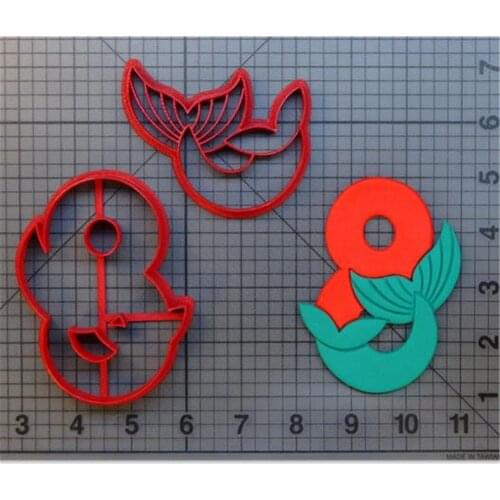 Cookie Moulds Cookie Cutter Pastry Mold Patisserie Christmas Pastry Mold Cake Decorating Tools Kitchenware Mermaid Number 8