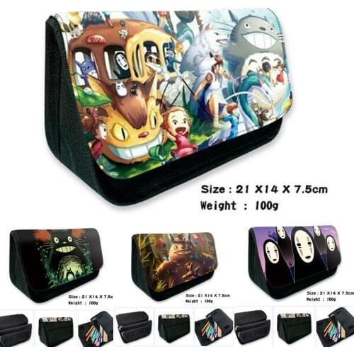 Cartoon Totoro My Neighbor Cat Wallet Canvas Zipper Pencil Wallet Purse Bags For Boy Girl Students School Bags Gift