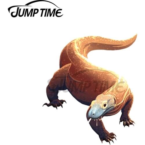 JumpTime 13 x 6.2cm For Komodo Dragon Car Stickers Bumper Vinyl Occlusion Scratch Suitable for SUV 3D Waterproof VAN Decal