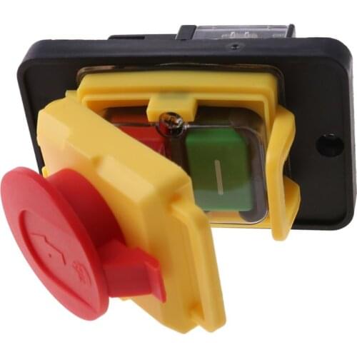 KJD12 250V 4Pin Waterproof Magnetic Start Stop No Volt Release Pushbutton Switch Dropshipping