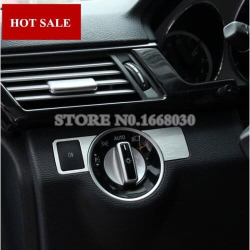 Inner Headlight Switch Button Cover For Benz E Class Coupe W207 C207 2009-2016 Car accesories interior Car decoration