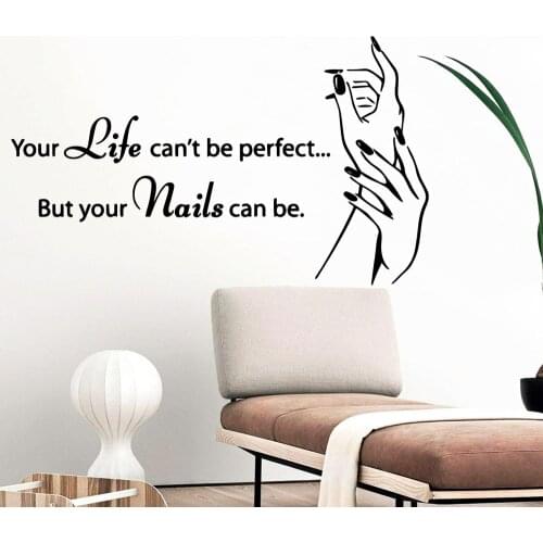 Cartoon nail salon Wall Art Decal Wall Stickers Pvc Material For Kids Rooms Decoration Vinyl Decals
