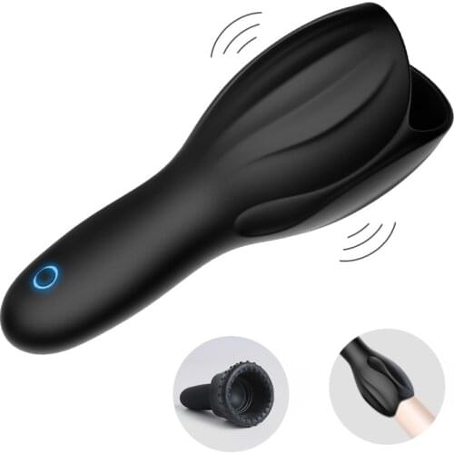 Mens Glans Vibrator Sex Toy For Men Penis Massager Trainer Male Masturbator Ghost Exerciser Delay Lasting Trainer Sex Products