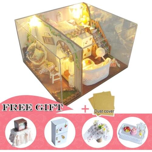 DIY Dollhouse Kit Furniture Miniature Dollhouse House Mini Miniature House Room Box Theatre Toys for Children kids Dollhouse Kit