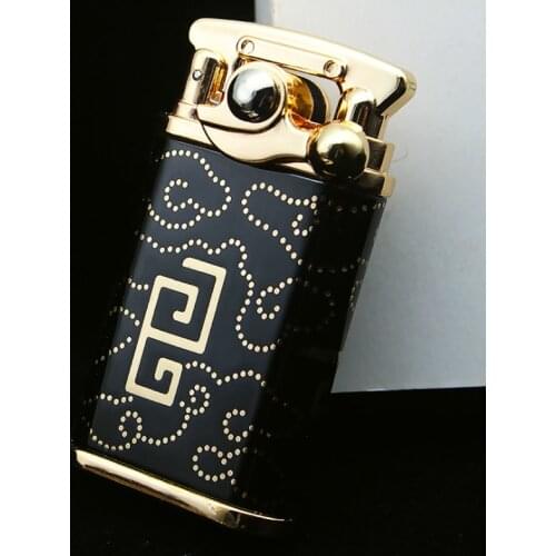 Vip Metal Gasoline Flint Lighter Luxury Free Fire Kerosene Lighter Inflated Oil Lighter Grinding Wheel Crafts Gadgets For Men