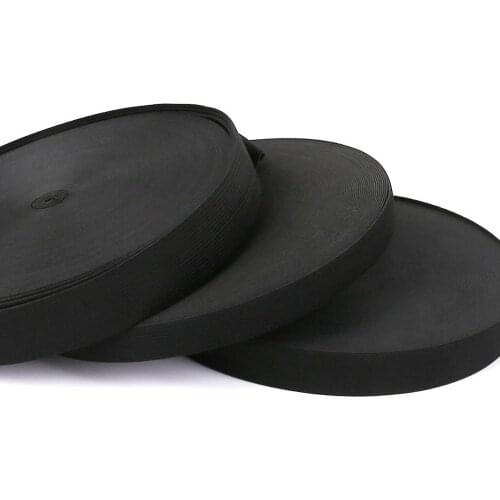 5 yards Mix Sizes black Flat Thin wide elastic rubber band clothing accessories nylon webbing garment sewing accessories