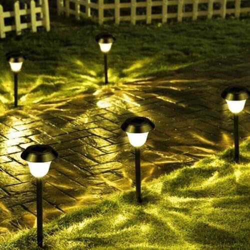 Garden Solar Lamp Stainless Steel Lawn Light Waterproof LED Solar Light Outdoor Yard Lamp Garden Light Festival Decoration