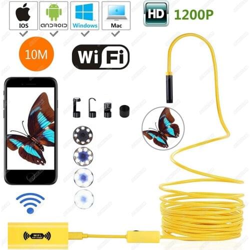 WIFI Endoscope 3.5M 5M 10M New Camera 8mm1200P HD 8mm Lens USB for Iphone Android Endoscope Tablet Wireless Endoscope Wifi