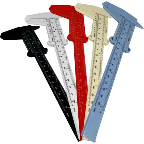 0-150mm Double Scales Plastic DIY Paper Wood Craft Caliper Measurement Tool