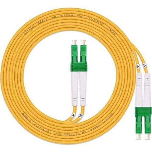 3.0mm 9/125 SM Duplex LC/APC to LC/APC Fiber Optic Patch Cord Jumper Cable