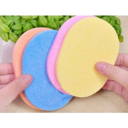 4pcs Face Cleanse Washing Sponge Exfoliator Cleansing Sponge Puff Natural Wood Fiber Facial Puff