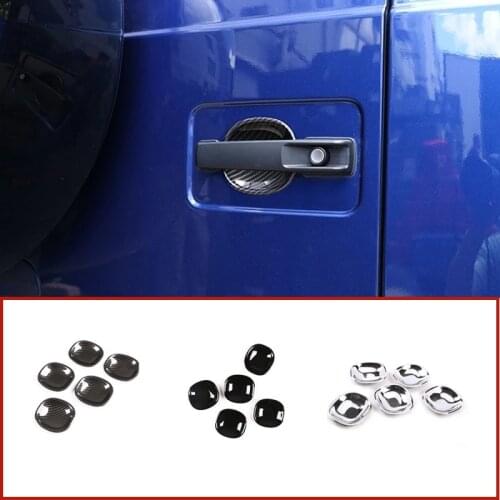 5pcs ABS Carbon Fiber Style Car Door Bowl Cover Trim Exterior Car Accessories Fit For Mercedes Benz G Class W463 G350 2019-2020