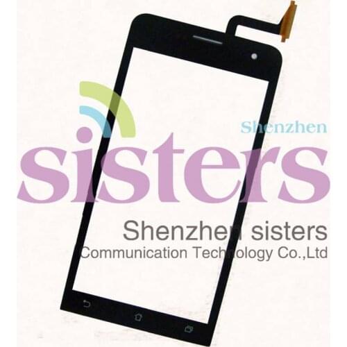 50Pcs High Quality New Wholesale Black Touch Screen Digitizer Panel Replacement Parts For ASUS Zenfone 5, Free Shipping