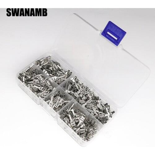 500pcs 0.5-1.5mm² TAB 2.8/4.8/6.3 Crimp Wire Terminals Set Electrical Wire Spade Connectors Assortment Kit For SN-48B