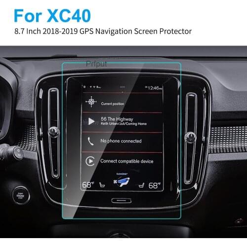 8.7 Inch HD Clear Touch Screen Protector Car GPS Navigation Tempered Glass Film for Volvo XC40 XC 40 2018 2019 Car Accessories